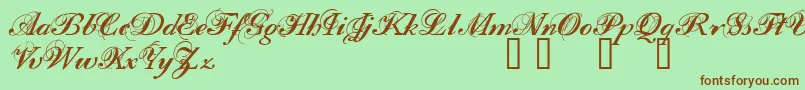 fuente Filom – Fuentes Marrones Sobre Fondo Verde