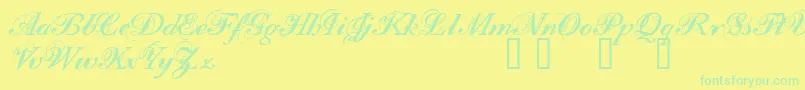 Filom Font – Green Fonts on Yellow Background