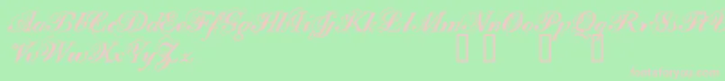 Filom Font – Pink Fonts on Green Background