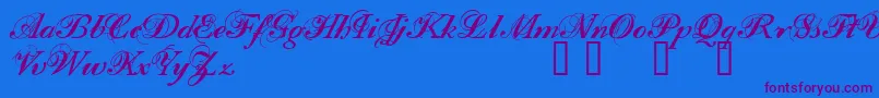 Filom Font – Purple Fonts on Blue Background