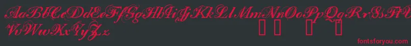 フォントFilom – 黒い背景に赤い文字
