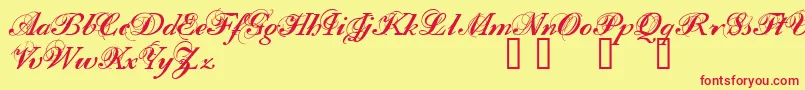 Filom Font – Red Fonts on Yellow Background