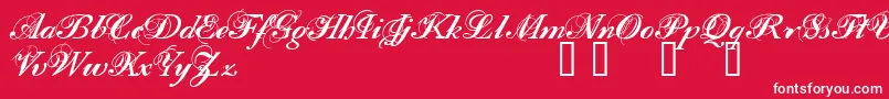 Filom Font – White Fonts on Red Background