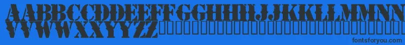 NapalmVertigo Font – Black Fonts on Blue Background