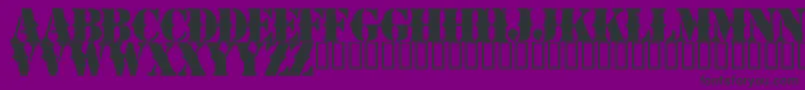 NapalmVertigo-Schriftart – Schwarze Schriften auf violettem Hintergrund