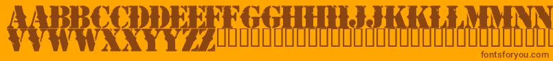 NapalmVertigo Font – Brown Fonts on Orange Background