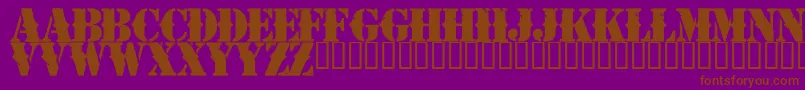 NapalmVertigo Font – Brown Fonts on Purple Background