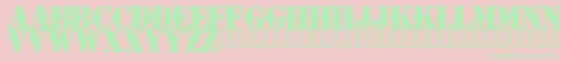 NapalmVertigo Font – Green Fonts on Pink Background