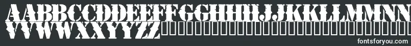 NapalmVertigo-fontti – valkoiset fontit mustalla taustalla