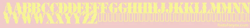 NapalmVertigo Font – Yellow Fonts on Pink Background