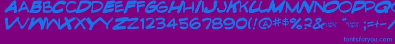 EdiblePetIi Font – Blue Fonts on Purple Background