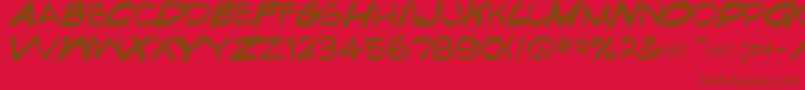 EdiblePetIi Font – Brown Fonts on Red Background