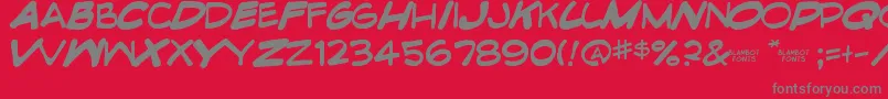 EdiblePetIi Font – Gray Fonts on Red Background