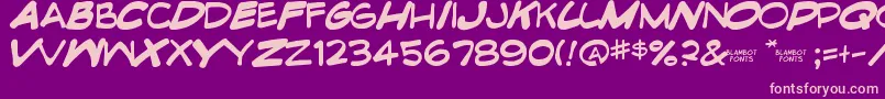 EdiblePetIi Font – Pink Fonts on Purple Background