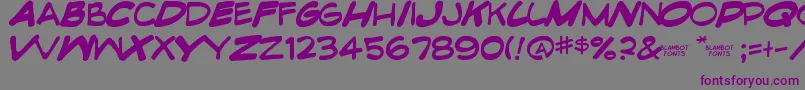 EdiblePetIi Font – Purple Fonts on Gray Background