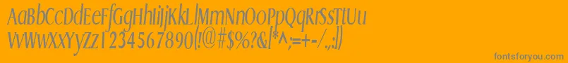 フォントGriffoncondensedItalic – オレンジの背景に灰色の文字