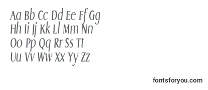 Überblick über die Schriftart GriffoncondensedItalic