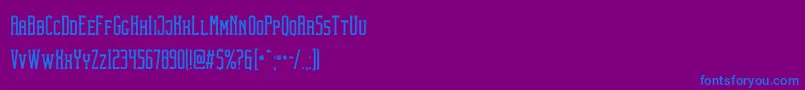 TheobaldClean Font – Blue Fonts on Purple Background