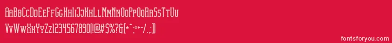 TheobaldClean Font – Pink Fonts on Red Background