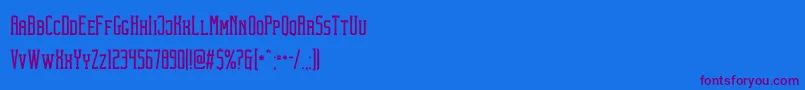 TheobaldClean Font – Purple Fonts on Blue Background