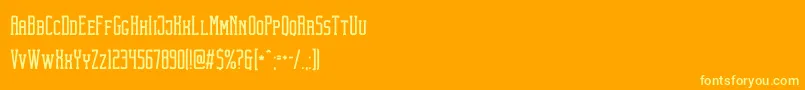 TheobaldClean Font – Yellow Fonts on Orange Background