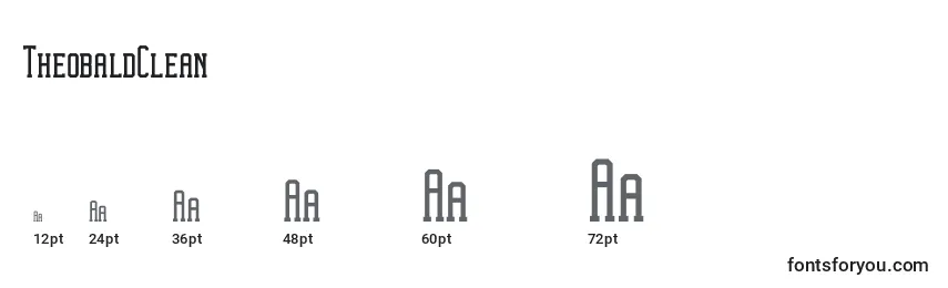 TheobaldClean Font Sizes