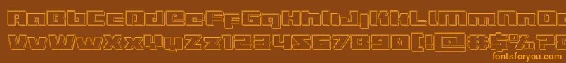 Turbochargeengrave Font – Orange Fonts on Brown Background