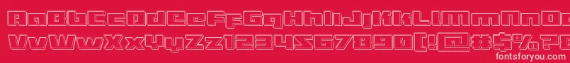 Turbochargeengrave Font – Pink Fonts on Red Background