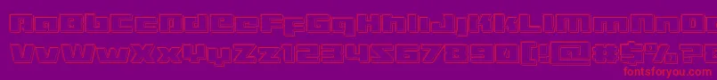 Turbochargeengrave Font – Red Fonts on Purple Background