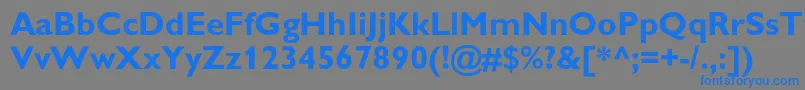GillsanscBold Font – Blue Fonts on Gray Background