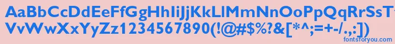 GillsanscBold Font – Blue Fonts on Pink Background
