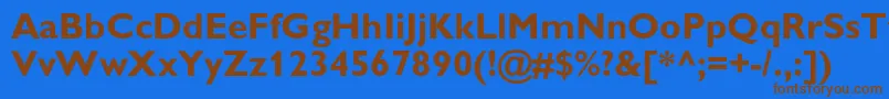 Шрифт GillsanscBold – коричневые шрифты на синем фоне