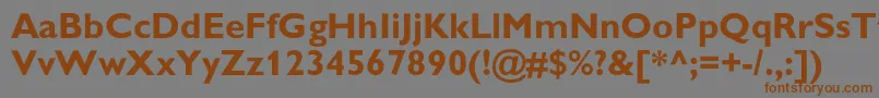 GillsanscBold Font – Brown Fonts on Gray Background