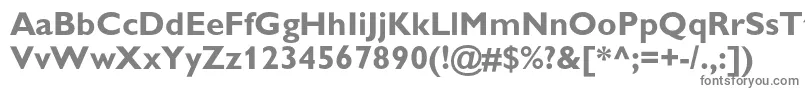 GillsanscBold-fontti – harmaat kirjasimet valkoisella taustalla