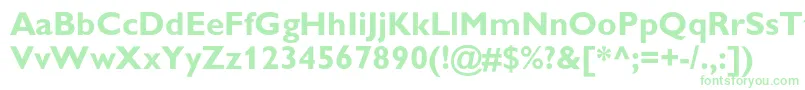 GillsanscBold Font – Green Fonts on White Background