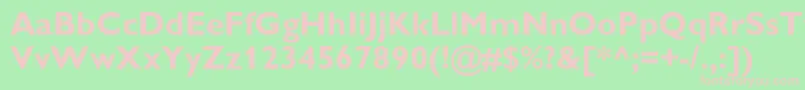 GillsanscBold Font – Pink Fonts on Green Background