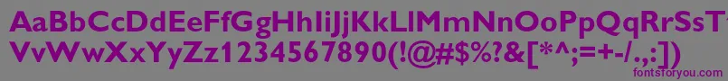 GillsanscBold Font – Purple Fonts on Gray Background