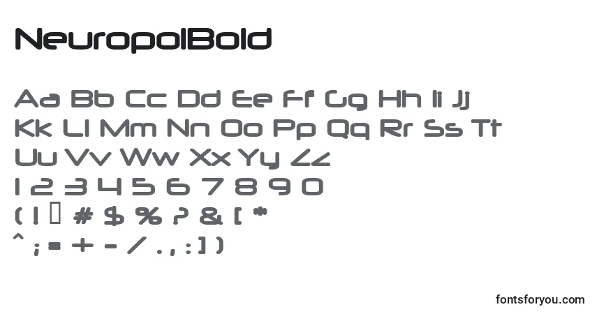Fuente NeuropolBold - alfabeto, números, caracteres especiales