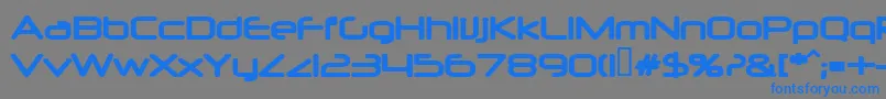 フォントNeuropolBold – 灰色の背景に青い文字