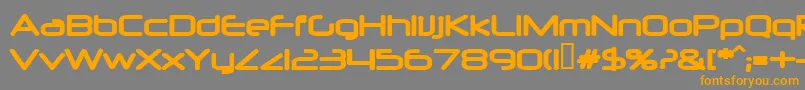 フォントNeuropolBold – オレンジの文字は灰色の背景にあります。