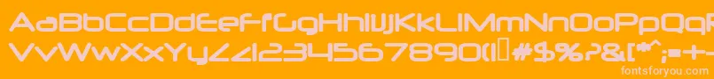 Czcionka NeuropolBold – różowe czcionki na pomarańczowym tle