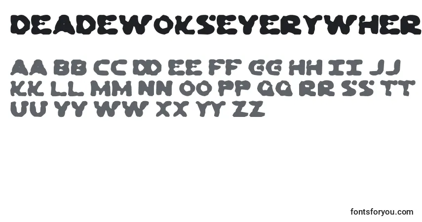 Schriftart DeadEwoksEverywhere – Alphabet, Zahlen, spezielle Symbole