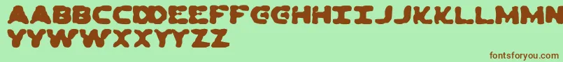 DeadEwoksEverywhere Font – Brown Fonts on Green Background