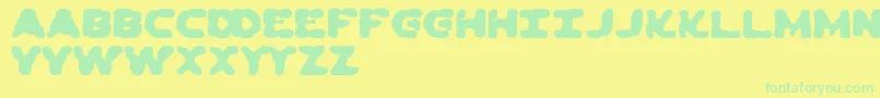 fuente DeadEwoksEverywhere – Fuentes Verdes Sobre Fondo Amarillo