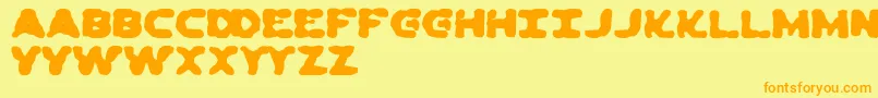 Шрифт DeadEwoksEverywhere – оранжевые шрифты на жёлтом фоне