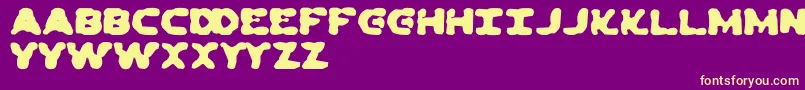 DeadEwoksEverywhere Font – Yellow Fonts on Purple Background