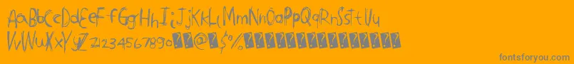 Tightcarve-Schriftart – Graue Schriften auf orangefarbenem Hintergrund