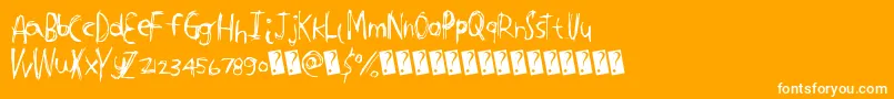 Шрифт Tightcarve – белые шрифты на оранжевом фоне