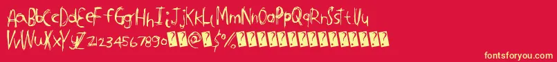 Tightcarve Font – Yellow Fonts on Red Background