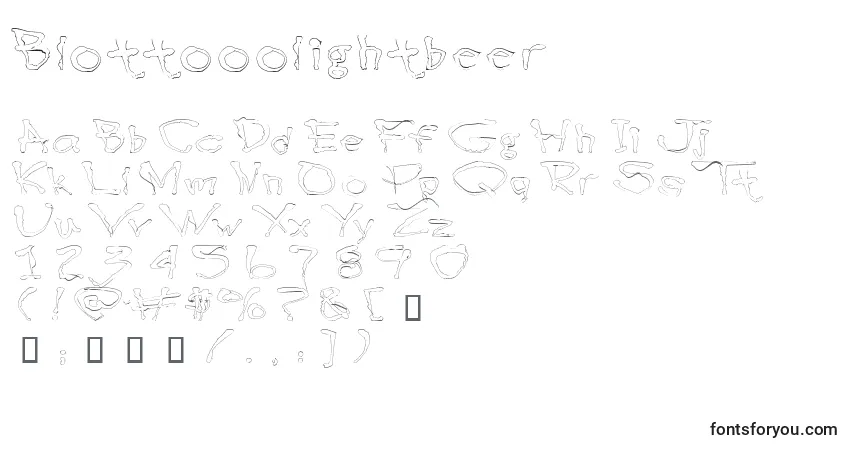 Blottooolightbeer-fontti – aakkoset, numerot, erikoismerkit
